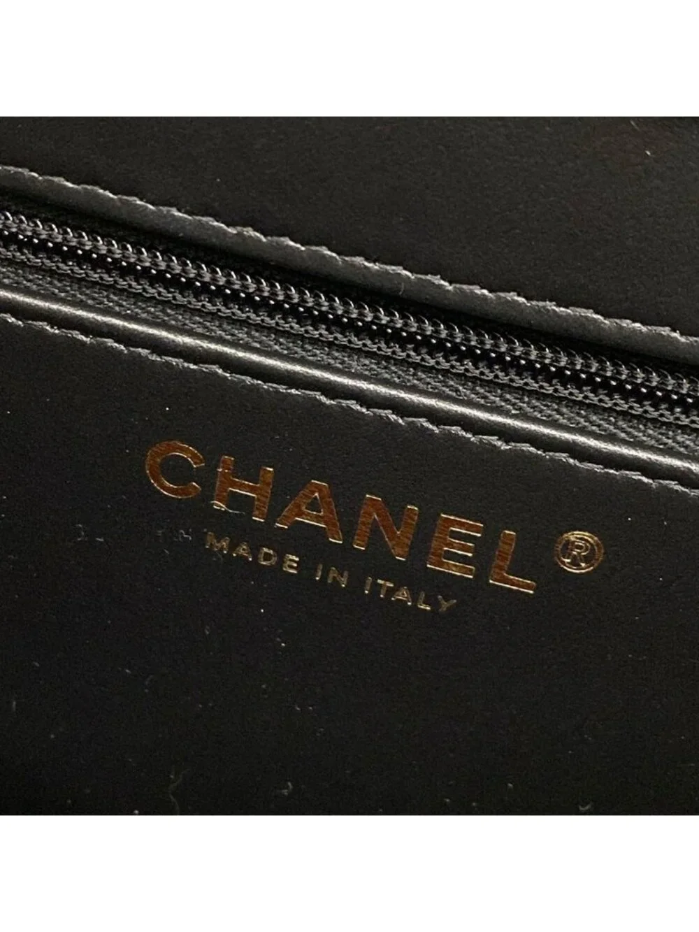 Chanel Shoulder Bag Small Flap Black Vintage Gold